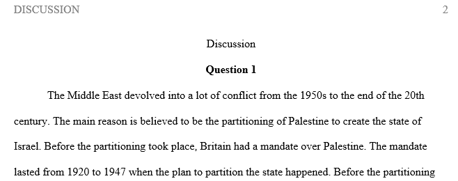 Why did the Middle East devolve into so much conflict in the latter half of the Twentieth Century