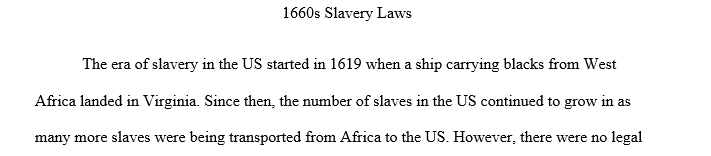 During the 1660s slaves’ bills of sale stipulated what regarding the children of black servants